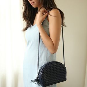 Vintage Jennifer Moore Quilted Navy Handbag